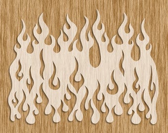 Fire / Flame Stencil (8.5" x 11")