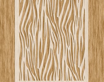 Zebra Stripes Pattern Stencil (8.5" x 11")