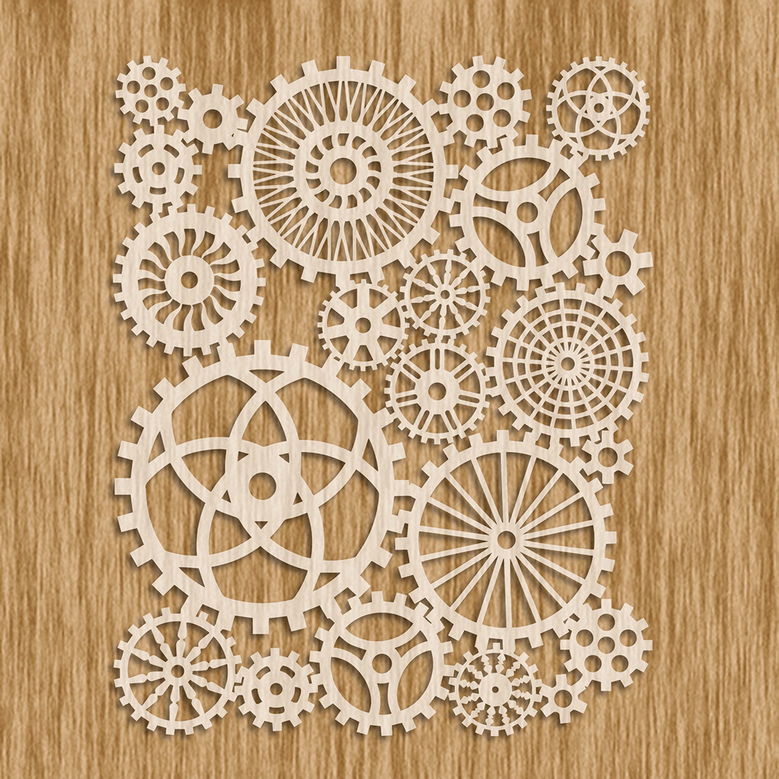 Steampunk Gears & Cogs Stencil Sku IND0101 8.25 x Etsy