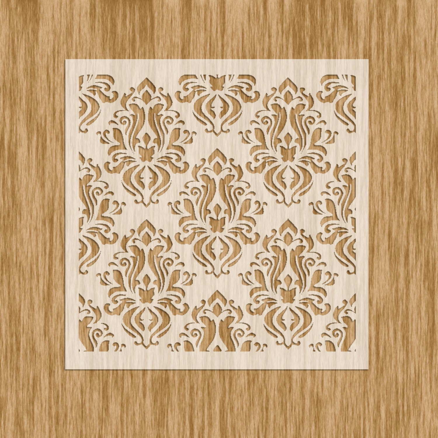 Victorian Gothic Damask Design Stencil 8.5 X 8.5 Etsy Australia