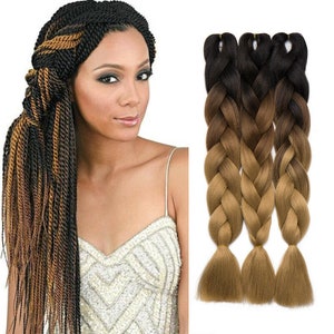 20 Packs Ombre Jumbo Synthetic Braiding Hair Extensions 100g
