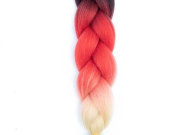 Ombre Jumbo Synthetic Braiding Hair Extensions 100g #C16