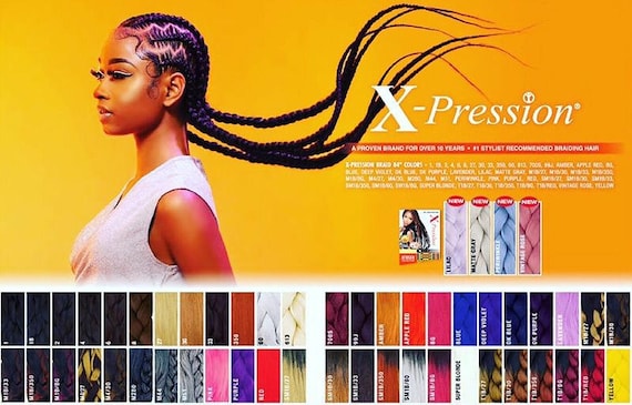 X-pression Xpression Expression 100% Kanekalon 3X Braiding Hair