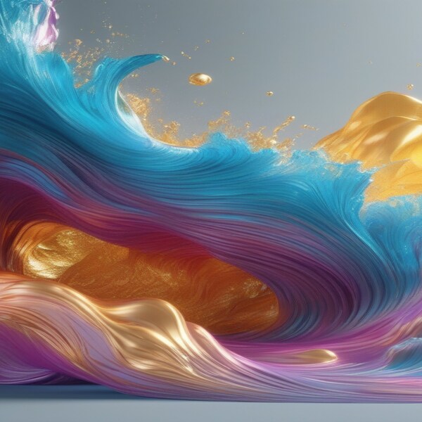 Samsung Frame TV Art | Abstract Colorful shiny wave | DIGITAL TV Download