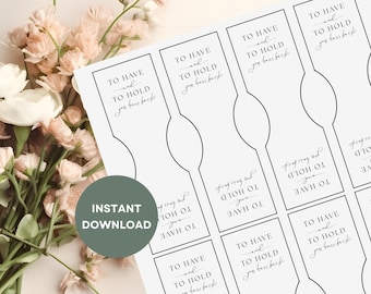PRINTABLE To Have and To Hold Your Hair Back Party Favor Tags Download | Wedding Bridesmaid Proposal Bachelorette Party Bridal Shower