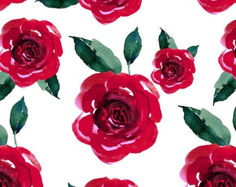 red rose crib bedding