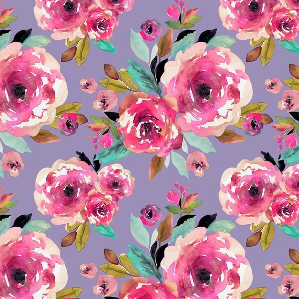 Magenta Purple Floral Baby Bedding Crib Sheet Changing Pad Etsy