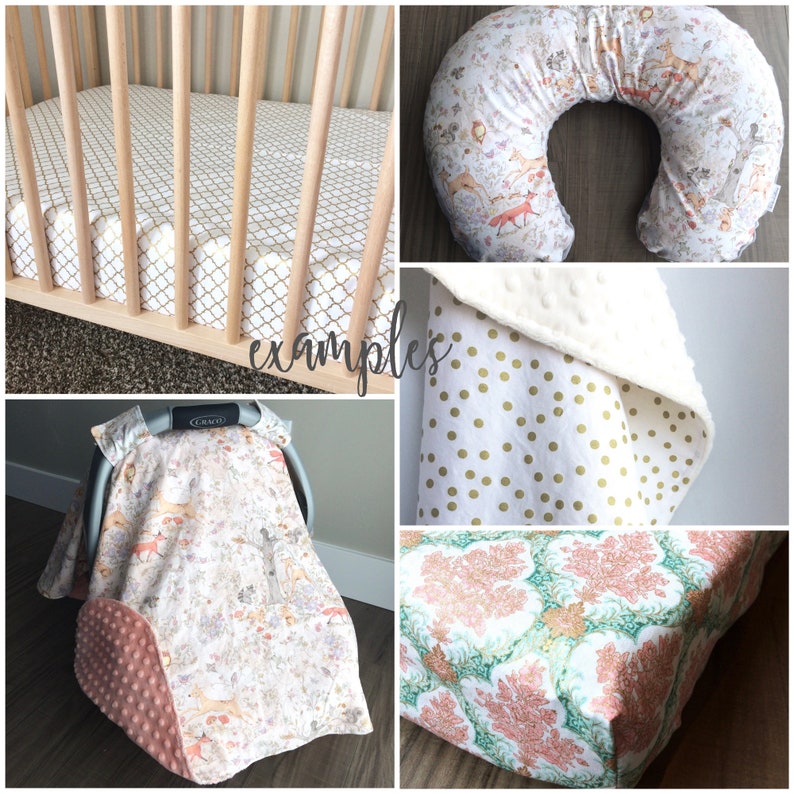 Mint Floral Baby Bedding Hot Pink Orange Floral on Mint Watercolor Floral Blooms Changing Pad Cover Crib Sheets Nursery Sheets Blanket