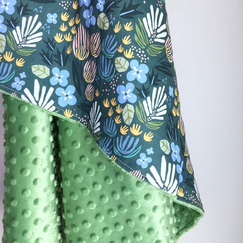 Green Wildflowers Baby Bedding Crib Sheet Changing Pad Cover Etsy
