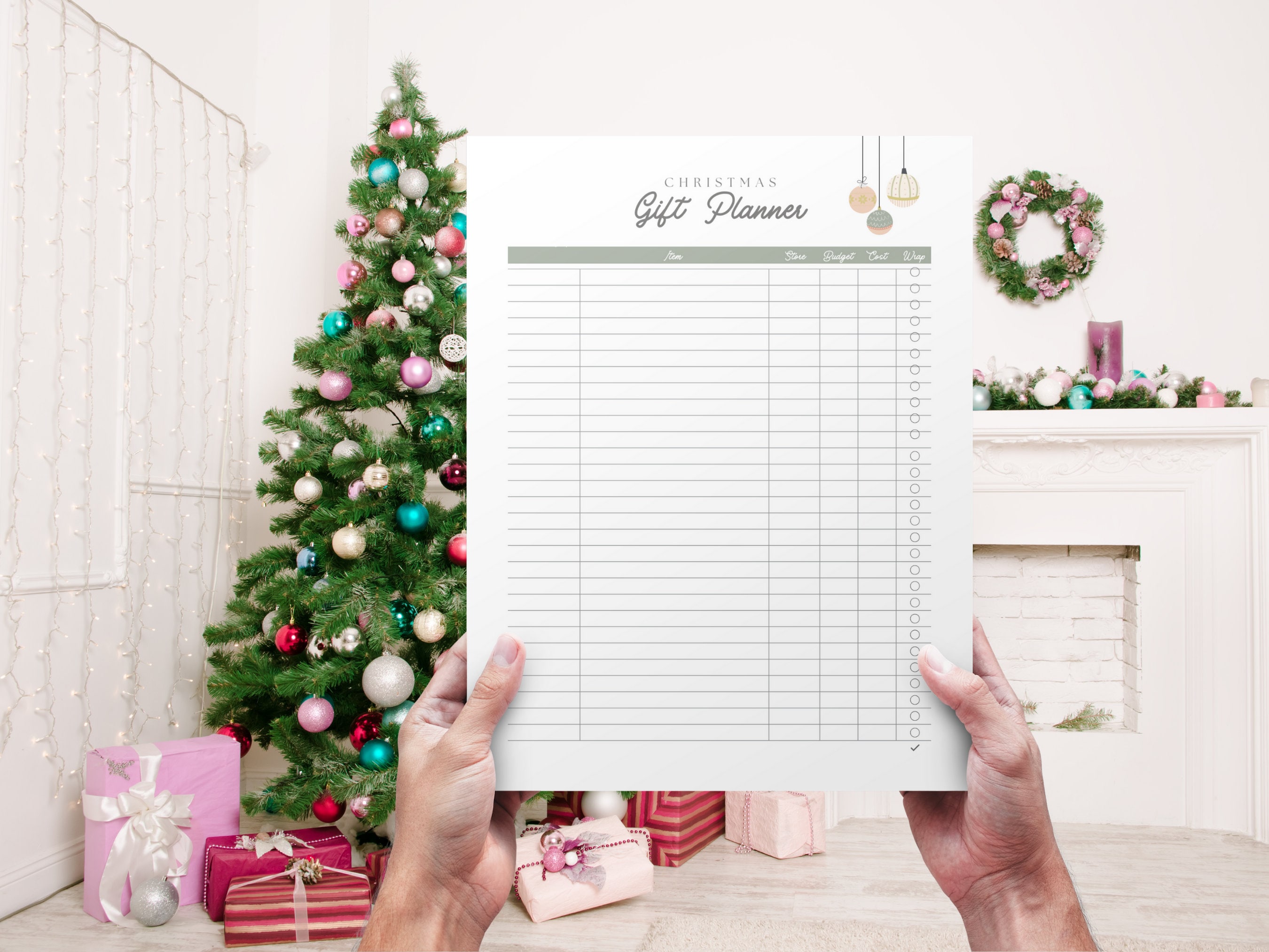 Christmas Gift Planner Printable Editable Christmas Gift List | Holiday ...