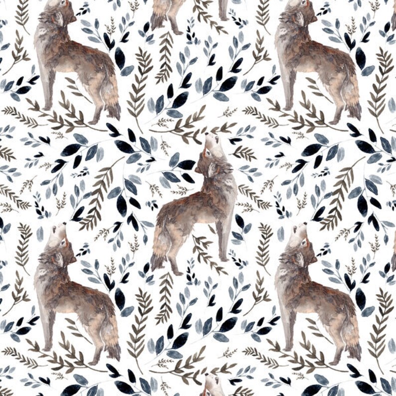 wolf crib sheet