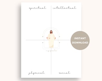 LDS Goal Sheet Printable Download 2025 2026 Children and Youth Program | SIPS Young Women Men Primary Spiritual Physical Social Intellectual