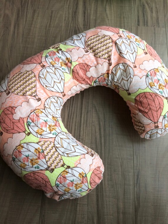 Boppy Cover Flannel Minky Floral Hot Air Balloon Boppy Etsy