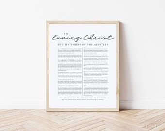 The Living Christ Printable (Digital Download) | LDS Wall Art Minimalist Latter Day Saint Print Young Women Primary Relief Society 5 Sizes
