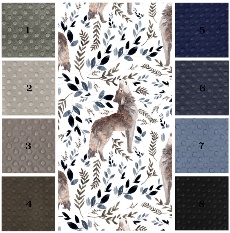 Gray Wolf Baby Bedding Wolf Crib Sheet Wolf Boppy Cover Boy Etsy