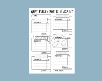 Module Planner | Printable | University, College, School, Classes, Motivation, Productivity, Office, Work From Home, WFH, PDF Download, UK