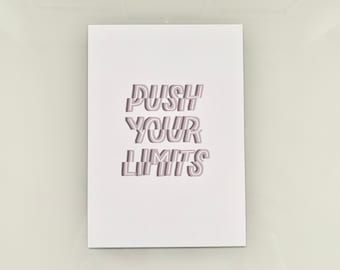 Push Your Limits Print | Motivation, Home, Work Hard, Dream, Inspiration, Gift, Wall Art, Bathroom, Kitchen, Bedroom, Office, UK