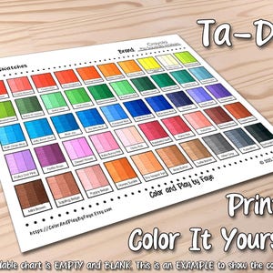 Crayola Pip Squeaks 50 Swatch Chart for Marker Set | DIY Printable PDF ...