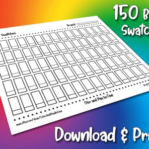Prismacolor Premier 150 Swatch Chart Bundle DIY Colored Pencil Charts ...