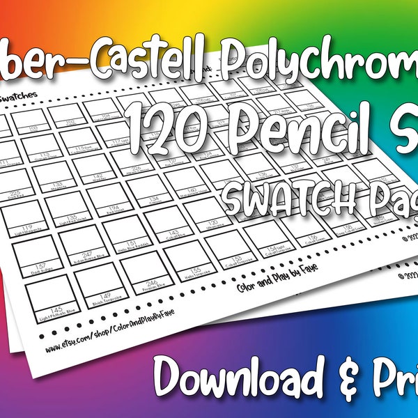 Polychromos colored pencil chart Etsy France