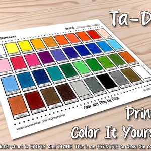 Prismacolor Swatch Chart Bundle for Verithin 40/36/24/12 Colored Pencil ...
