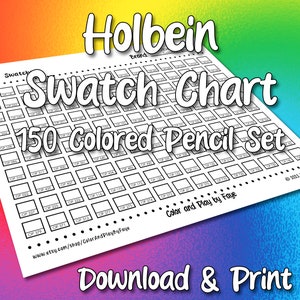 Swatch Form: Holbein Colored Pencils 150pc. 