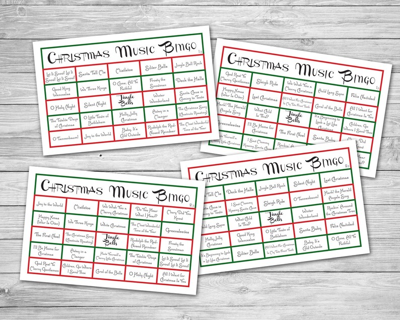 Juego de bingo musical navideño - Etsy España