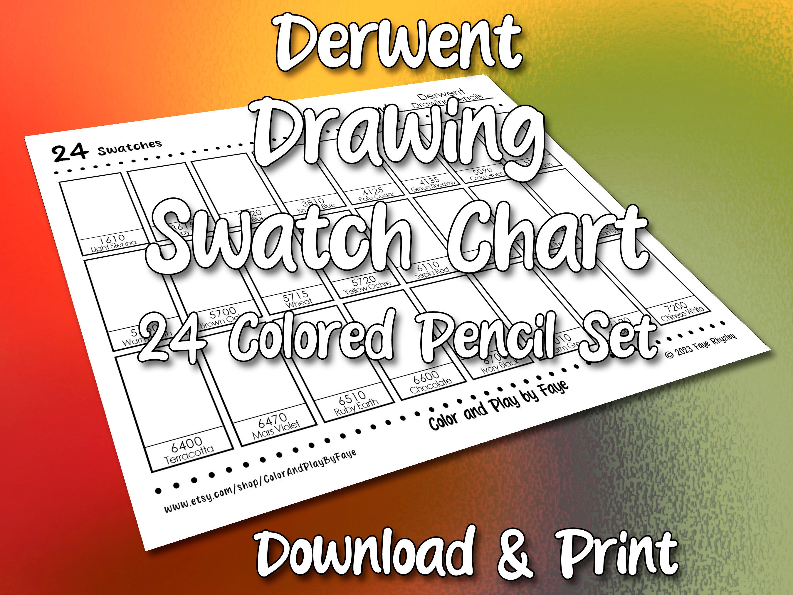 Swatch Form: Zenacolor Colored Pencils 120pc. -  Israel