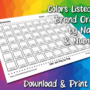 Ohuhu Oahu 60 Marker Swatch Blank Chart Printable | DIY Color Chart ...