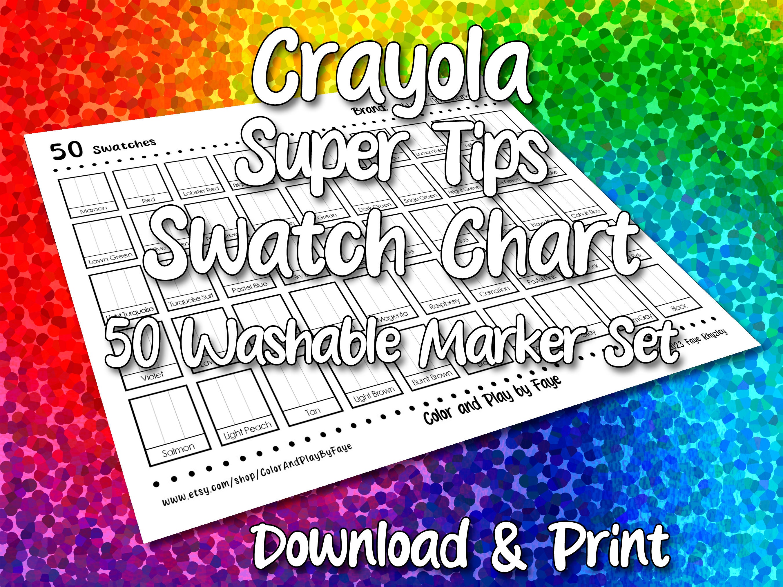 Washable Super Tip Marker Set 50pc