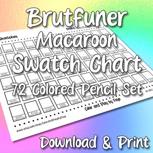 Brutfuner oily Pencils (Set 180) Blank Color Chart Template - Coloring with  Miss Martly 's Ko-fi Shop - Ko-fi ❤️ Where creators get support from fans  through donations, memberships, shop sales and