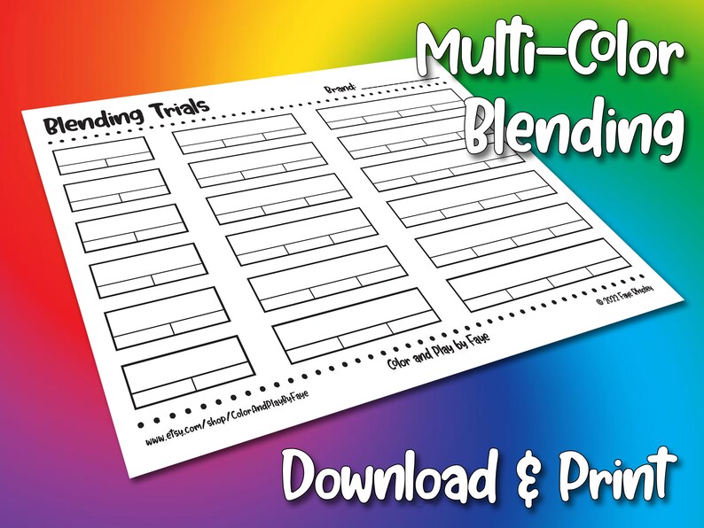 Crayola 120 Swatch Chart Bundle for Colored Pencils DIY Colored Charts