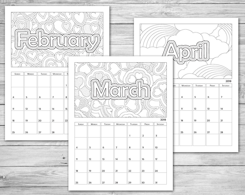 school year printable coloring calendar august 2020 2021
