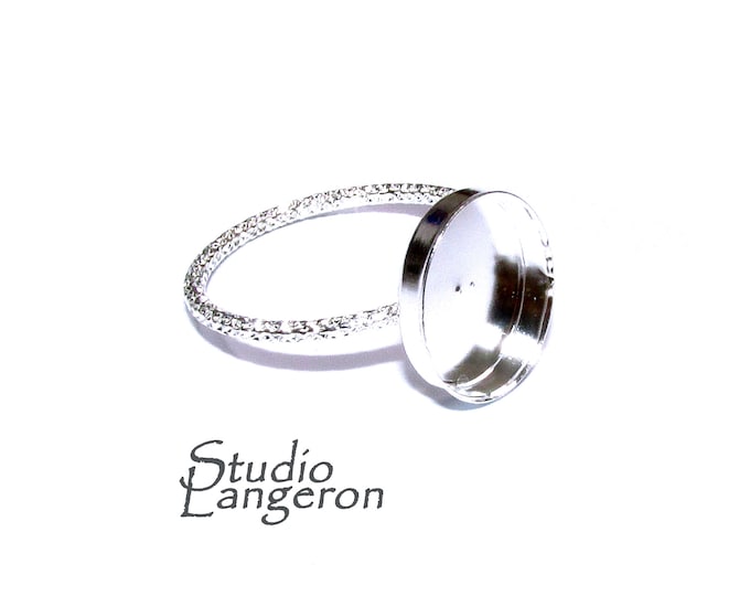 925 Sterling silver blank ring with bezel cup 10x12mm size 4, 5, 6, 7, 8, 9, 10, 11, Jewelry making, bezel cup, base ring, Setting - 1 piece