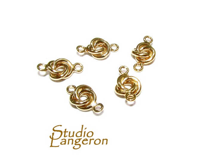 14K Gold filled Knot connector size 8.5x4.8 mm, Link connector, Component, gold filled connector, Jewelry making, Jewelry link - 1 piece