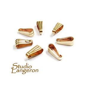 14K yellow gold filled Snap-On Pendant Bail size 10.5x4.0 mm, Gold filled Bail, Jewelry making, Bail findings, Bail, Gold filled - 1 piece