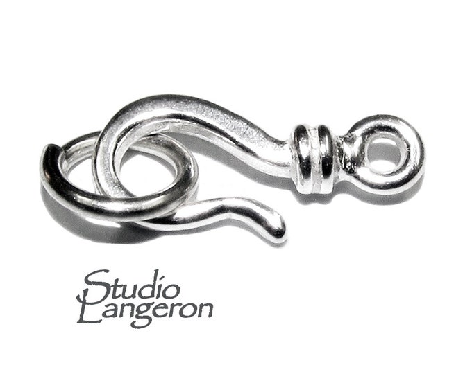 925 Sterling Silver Hook Eye Very Small Clasps, Silver clasp, Clasp, Clasps, Hook eye clasp, Clasps, Jewelry making, Silver clasp - 1 piece