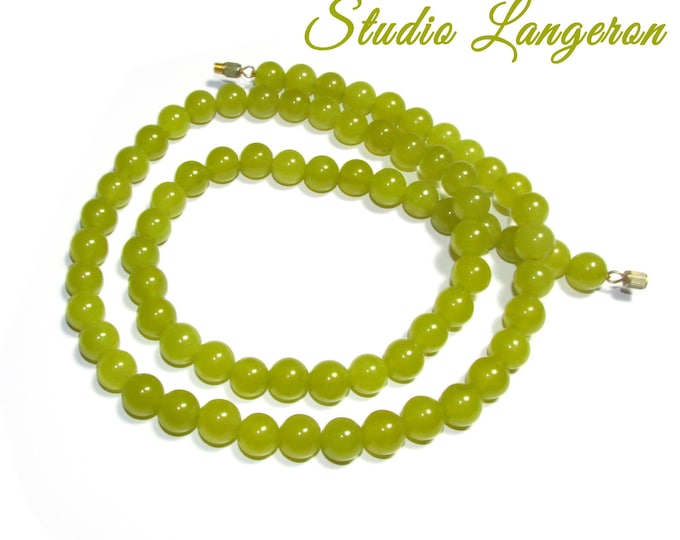 SALE!  Natural Chalcedony Gemstone round Beads 8mm 1 strand 60cm (24 inch) long, Natural Chalcedony, Jewelry making - 1 strand