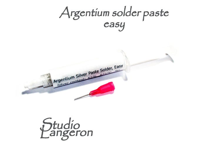 Argentium Silver Paste Solder, Easy, 9 gram, Melting Point 671, solder silver syringe, Easy argentium solder, Jewelry making - 1 piece