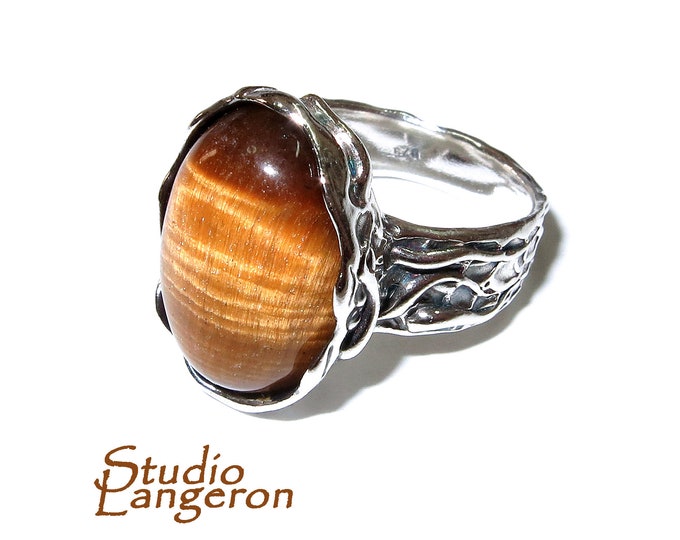 Statement Agate ring 925 sterling silver size 7 1/2, handmade ring, Brazilian Agate, single copy, Agate silver ring, gemstone - 1 piece