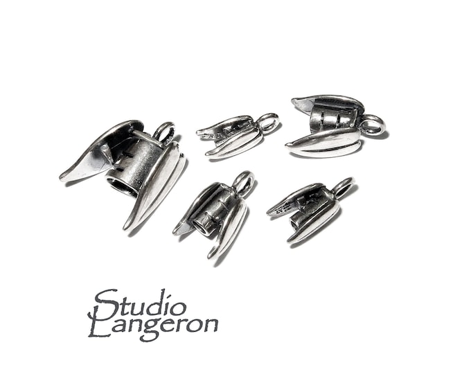 925 sterling silver Crimp End Caps size 1.0, 1.5, 2.0, 3.0, 5.0 mm, silver end cup, crimp end cup, Jewelry making - 1 pair (2 piece)