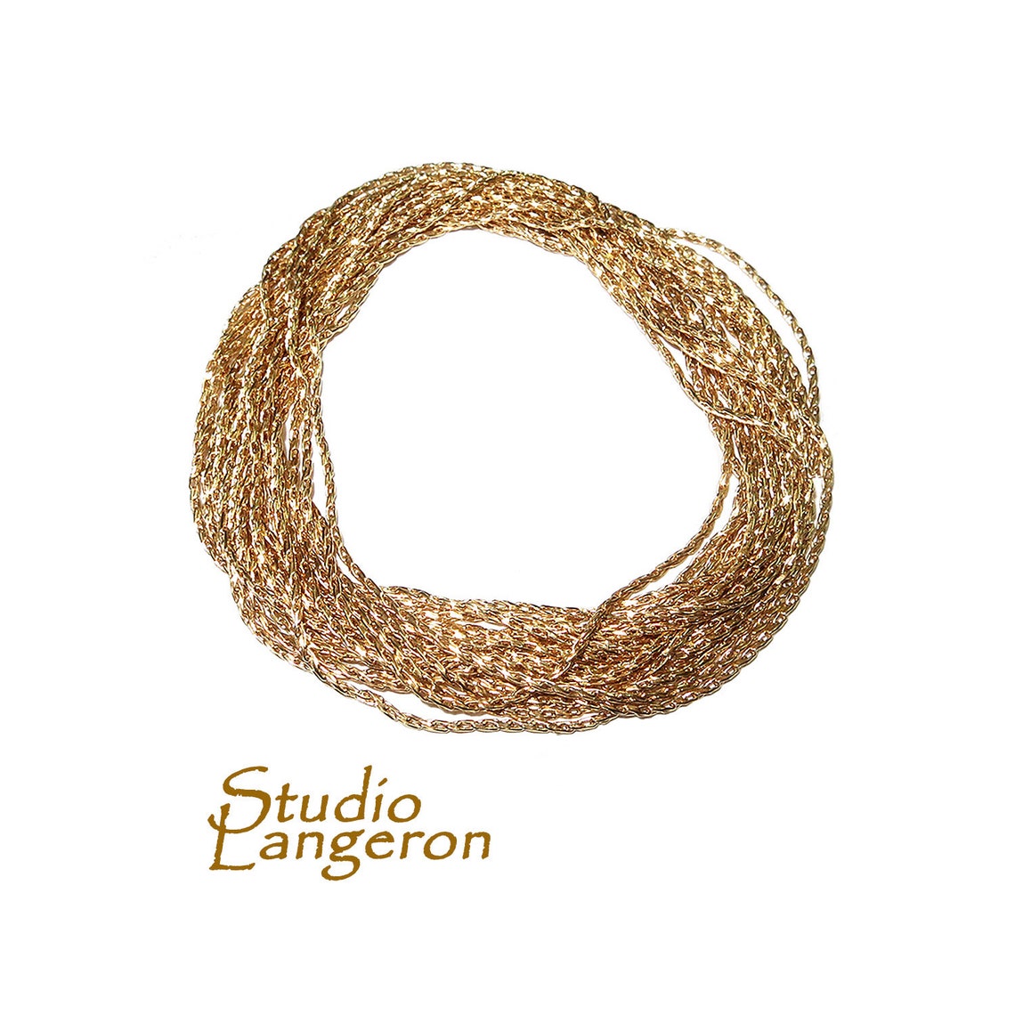 14K Gold Filled Beading Cardano Chain Available Thickness 0.6 Etsy