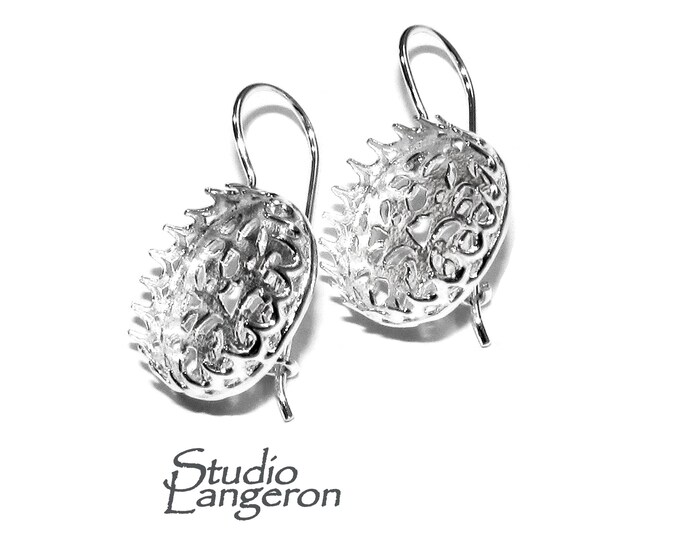 16 mm 925 sterling silver blank earrings with bezel cup, Jewelry making, Setting, bezel cup, base earrings, 925 Silver - 1 pair (2 pieces)