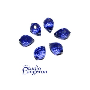 Natural Tanzanite Teardrop faceted Beads size 10x7 mm, Tanzanite Gemstone, Jewelry making, Natural Gemstone Teardrop beads - 1 piece