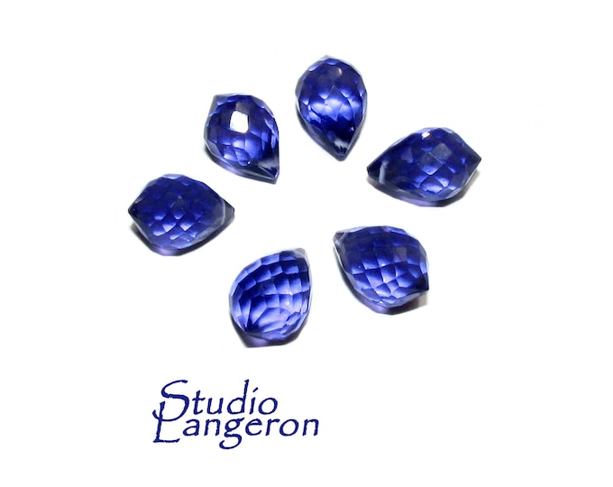 Natural Tanzanite Teardrop faceted Beads size 10x7 mm, Tanzanite Gemstone, Jewelry making, Natural Gemstone Teardrop beads - 1 piece