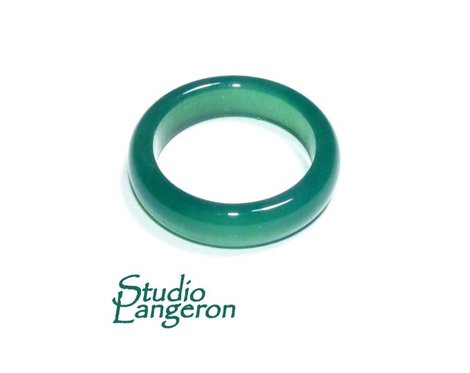 Natural Agate smooth band Ring size 7 1/2, Agate stone ring, Band Rings, Natural Gemstone ring, Unisex rings, Solid gemstone