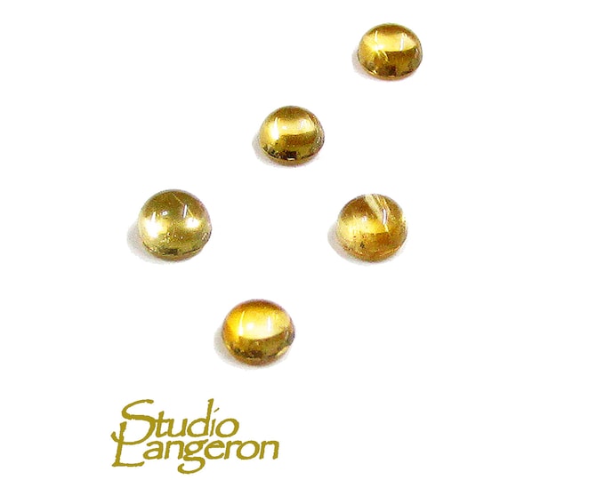 3 mm Citrine Cabochon Natural Gemstone Calibrated Size, Citrine Gemstone, Natural gemstone, Natural Citrine, Round cabochon - 1 piece