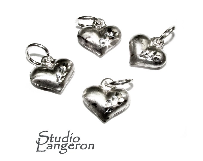 925 Sterling Silver Heart Pendant with engraving, Heart pendant, Engraving, Jewelry making, Silver Heart Pendant, Sterling silver - 1 piece