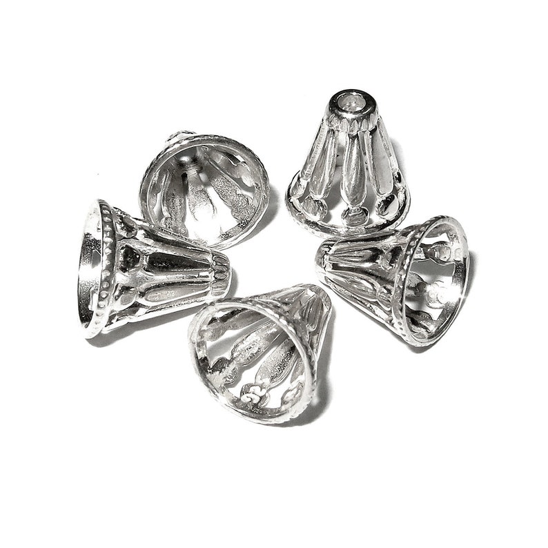 925 Sterling Silver Bead Cones Jewelry Making Beading Cones Etsy