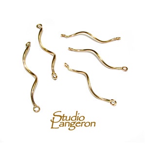 14K Gold Filled Spiral Tube Link Component, tube link, tubes gold filled, tube, Jewelry making, tubes connectors, gold filled - 1 piece